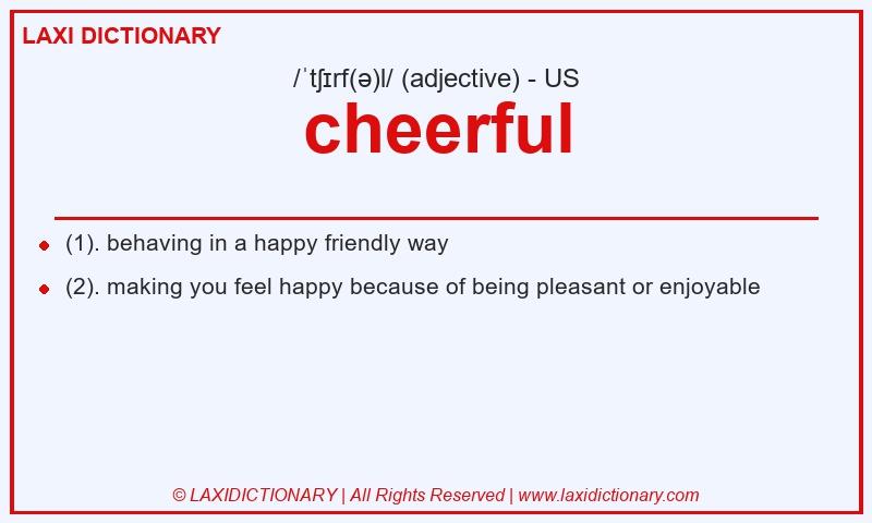 Definition cheerful in American English
