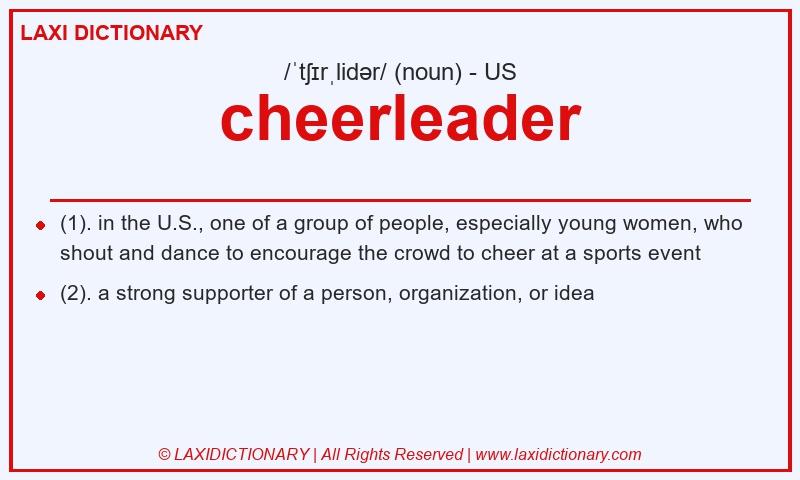 Definition cheerleader in American English