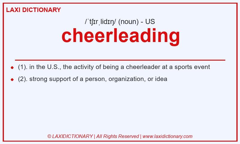 Definition cheerleading in American English