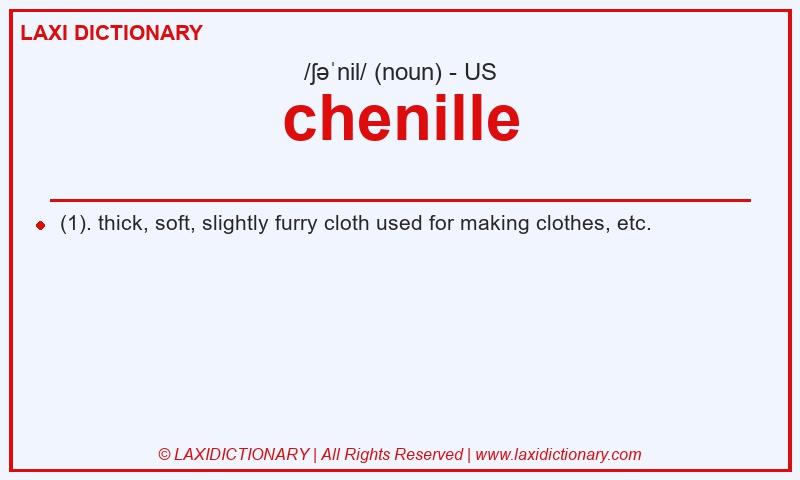 Definition chenille in American English