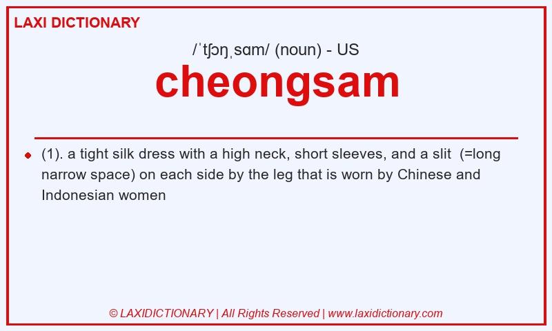 Definition cheongsam in American English