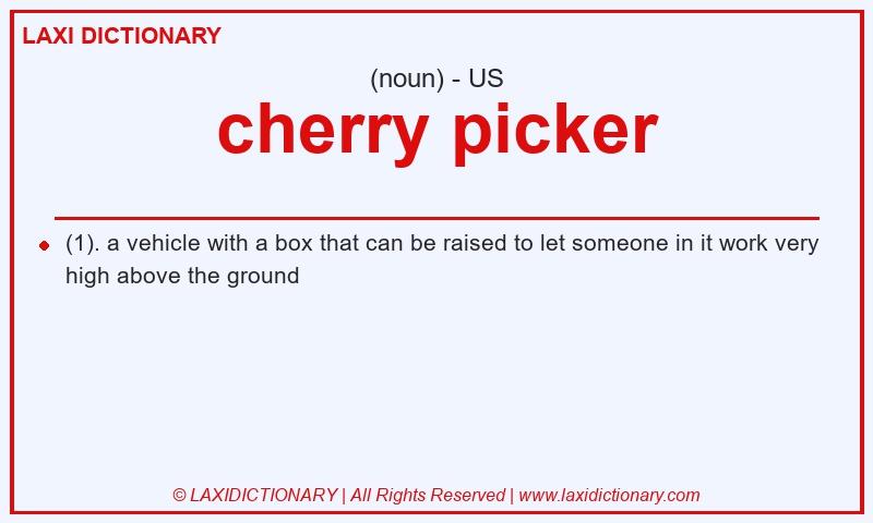 Definition cherry picker in American English