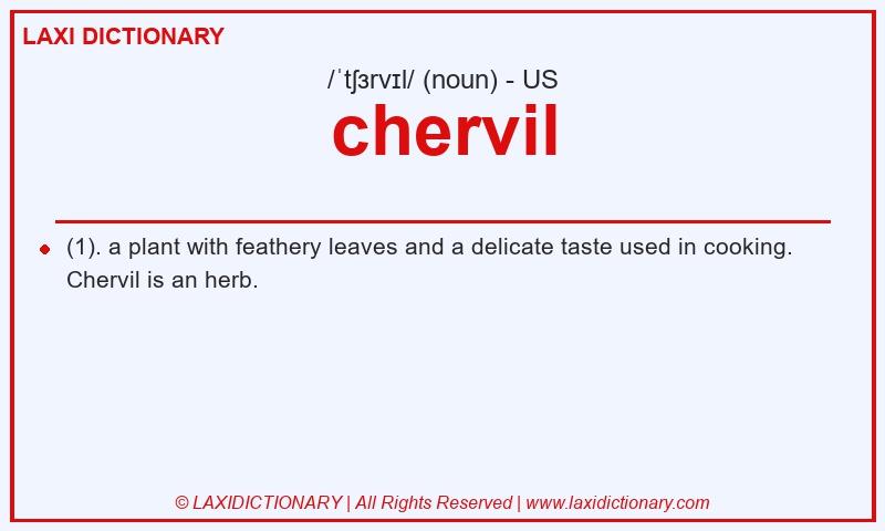 Definition chervil in American English