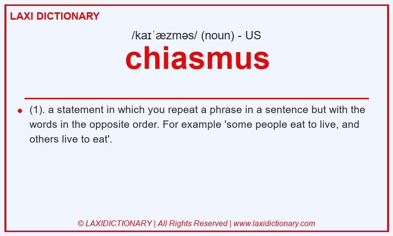 Definition chiasmus in American English