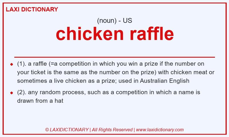 Definition chicken raffle in American English