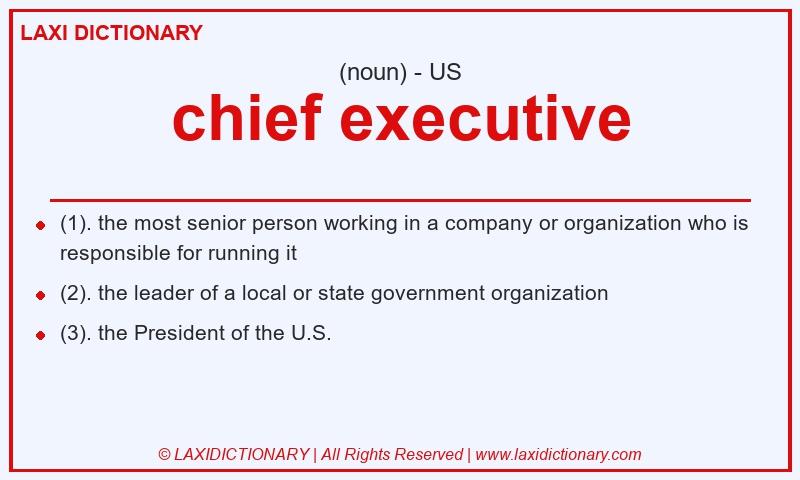 Definition chief executive in American English