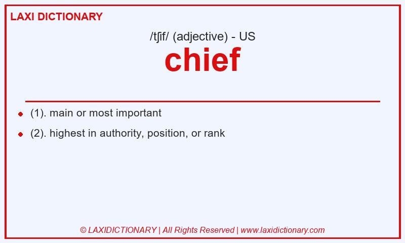 Definition chief in American English