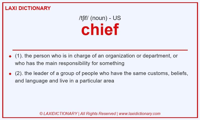Definition chief in American English