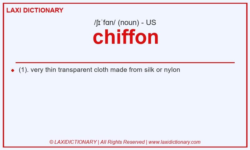 Definition chiffon in American English