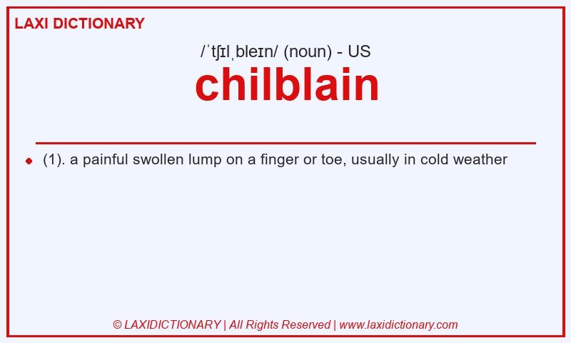 Definition chilblain in American English