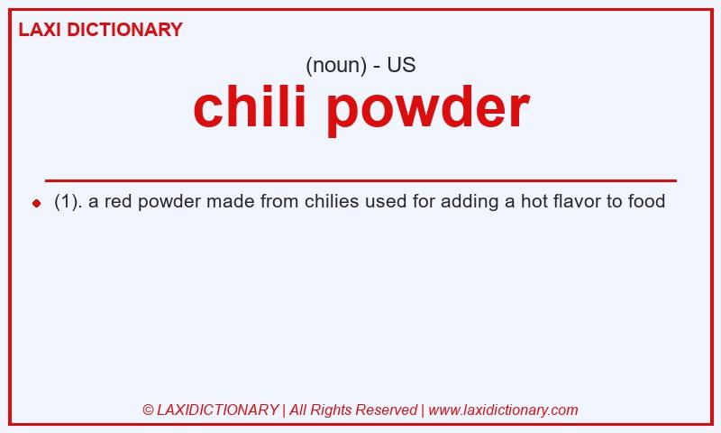 Definition chili powder in American English