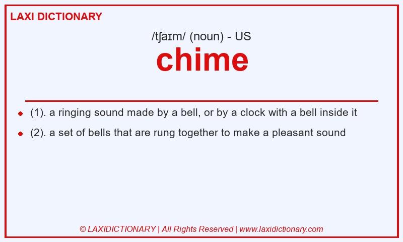 Definition chime in American English