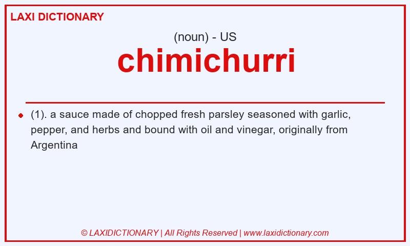 Definition chimichurri in American English