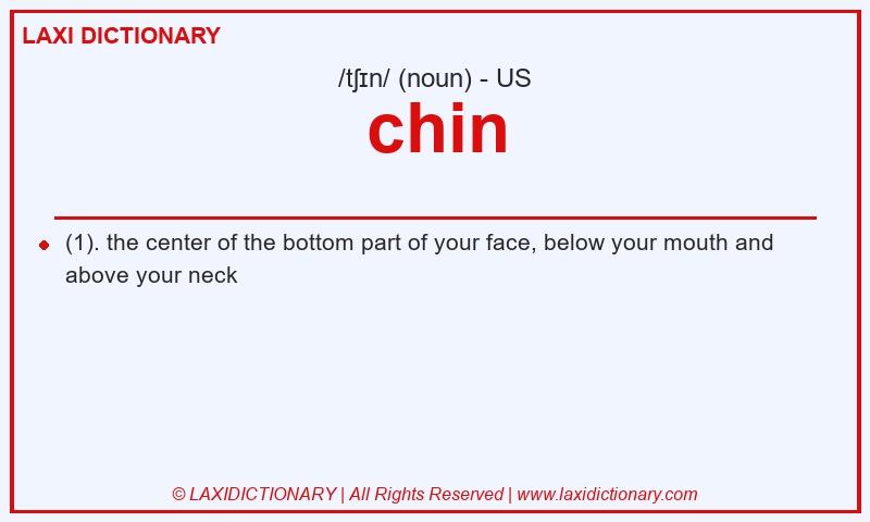 Definition chin in American English