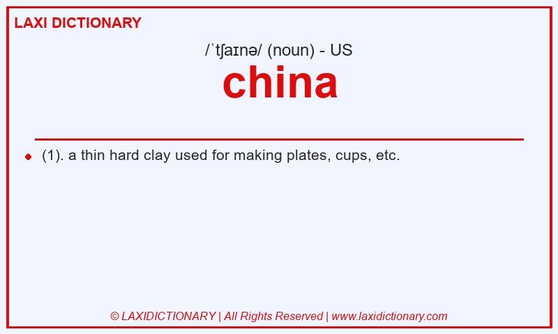 Definition china in American English