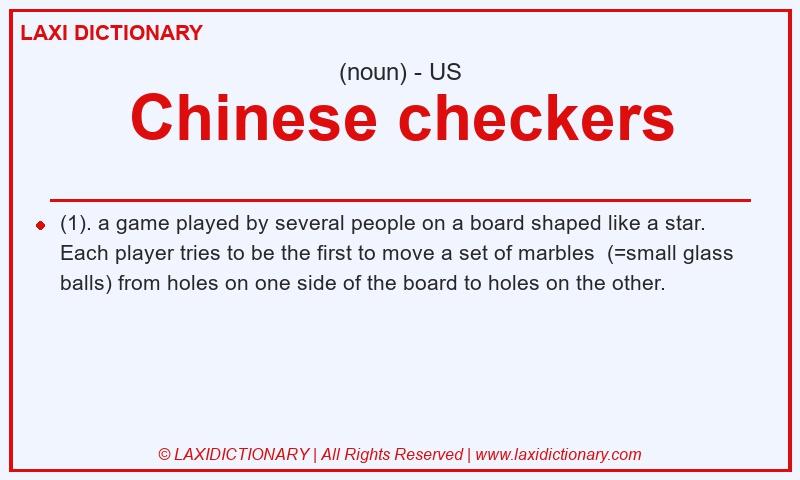Definition Chinese checkers in American English