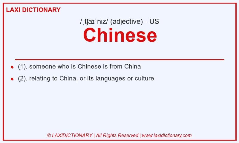 Definition Chinese in American English