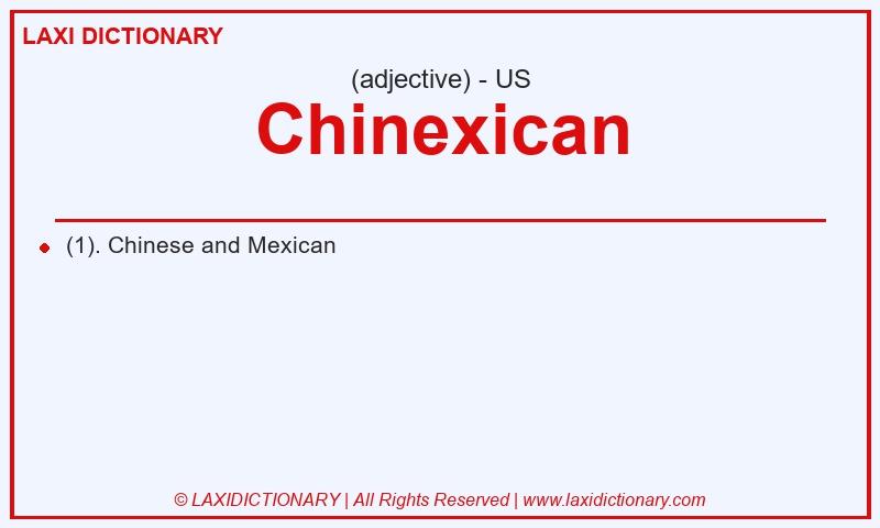 Definition Chinexican in American English