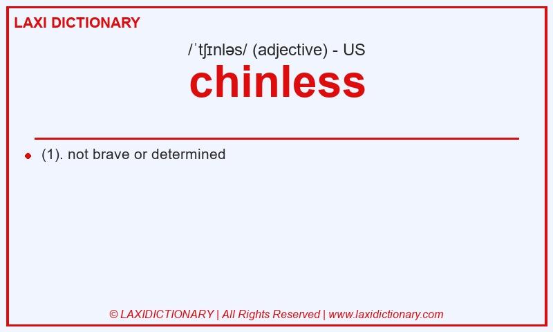 Definition chinless in American English