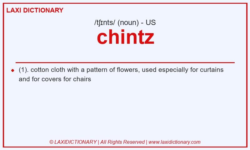 Definition chintz in American English