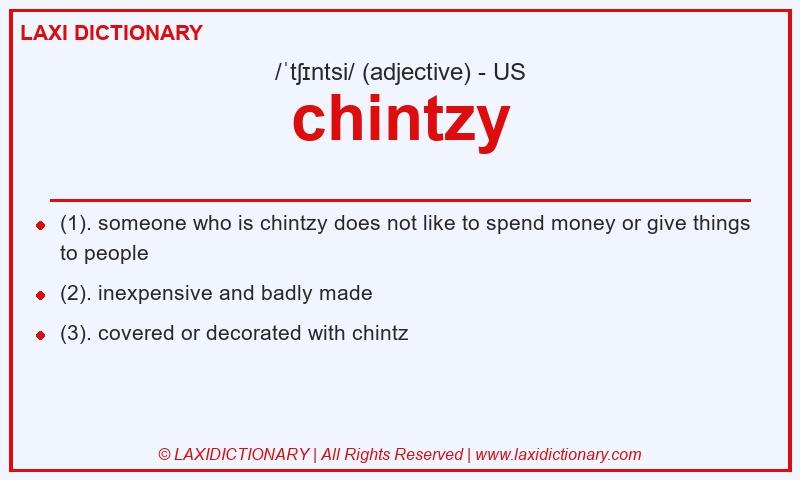 Definition chintzy in American English