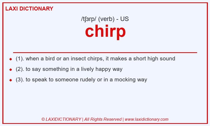 Definition chirp in American English