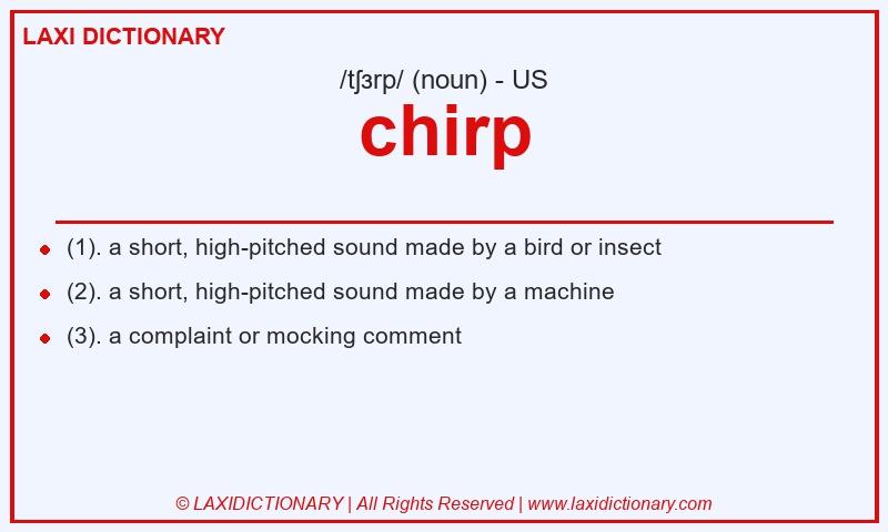 Definition chirp in American English