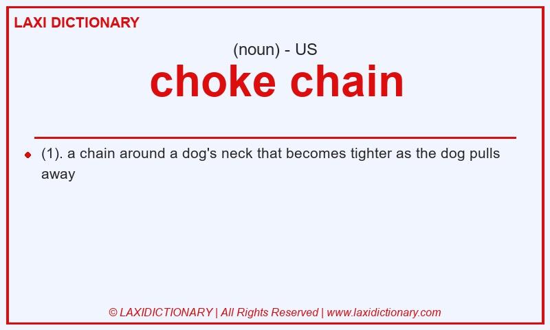 Definition choke chain in American English