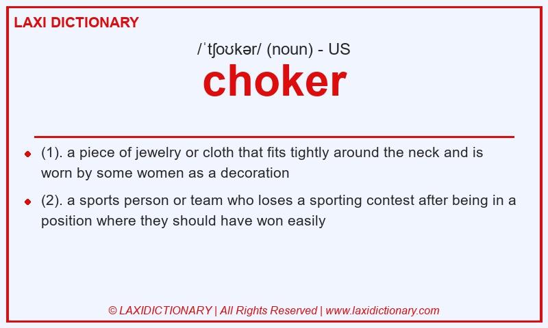 Definition choker in American English