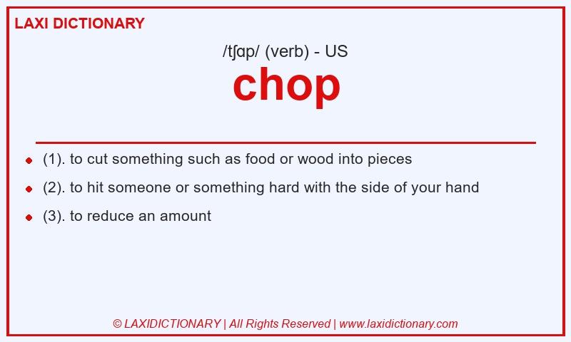 Definition chop in American English