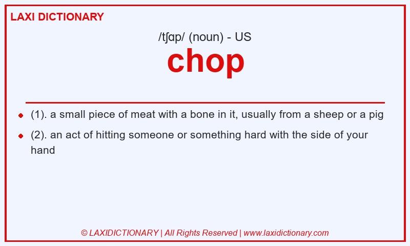 Definition chop in American English