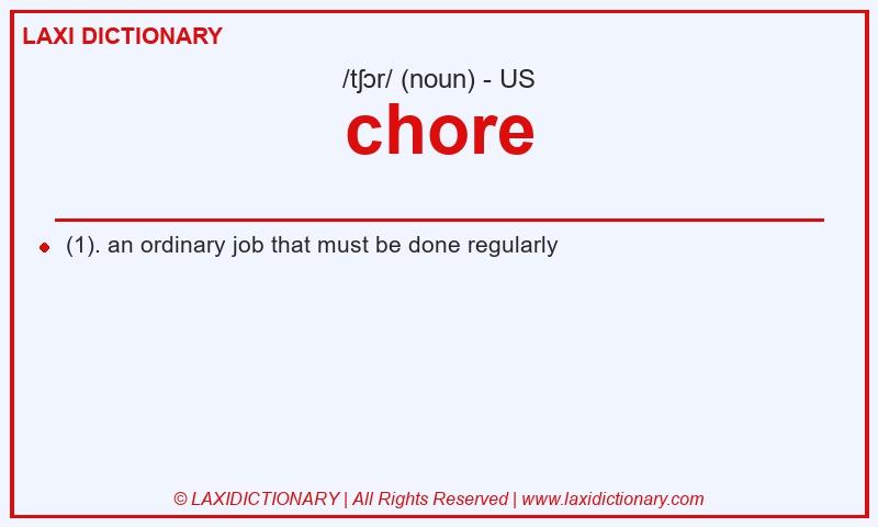 Definition chore in American English