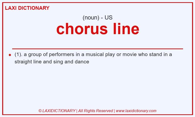 Definition chorus line in American English