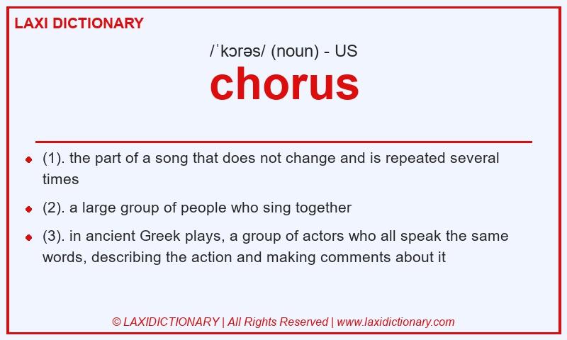Definition chorus in American English