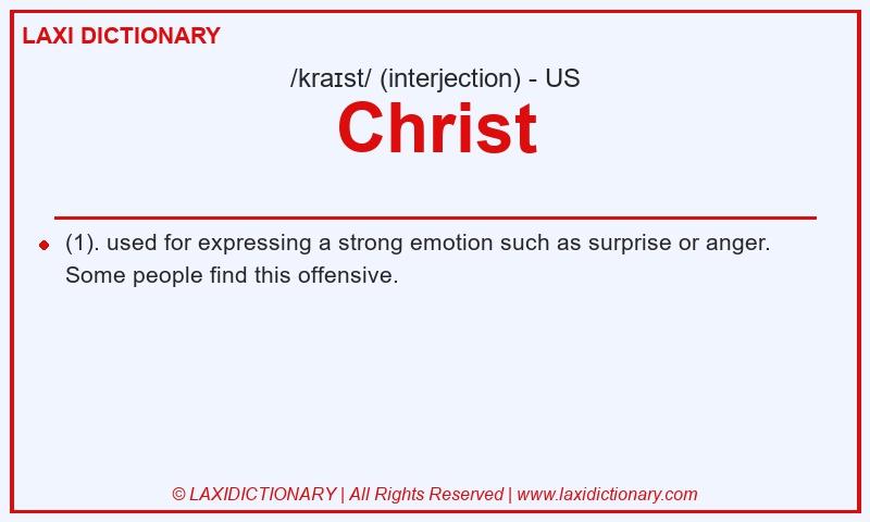 Definition Christ in American English