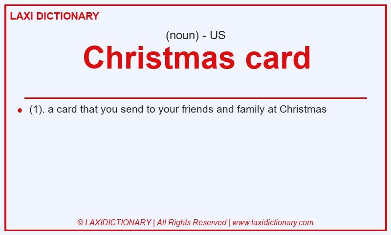Definition Christmas card in American English