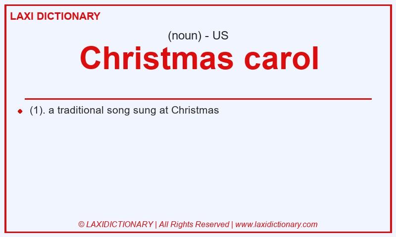 Definition Christmas carol in American English