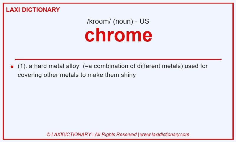 Definition chrome in American English