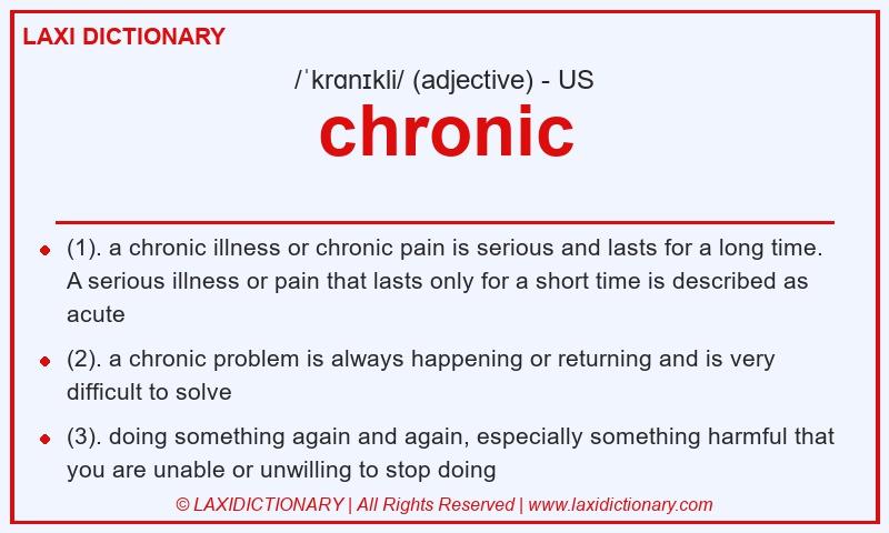 Definition chronic in American English