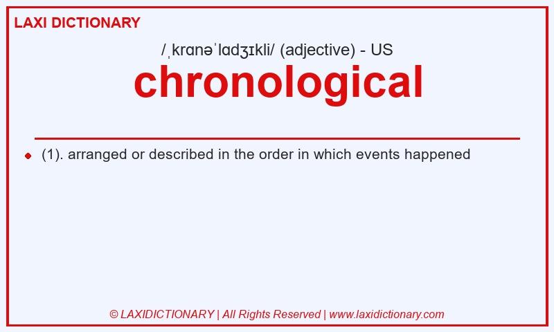Definition chronological in American English