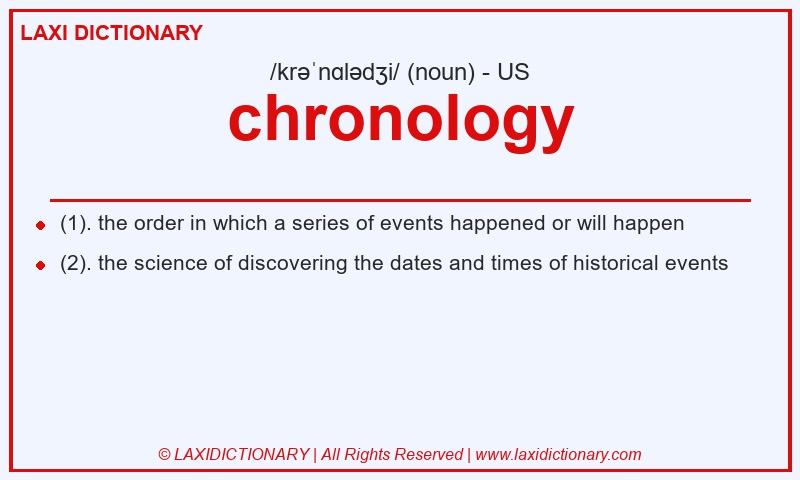Definition chronology in American English