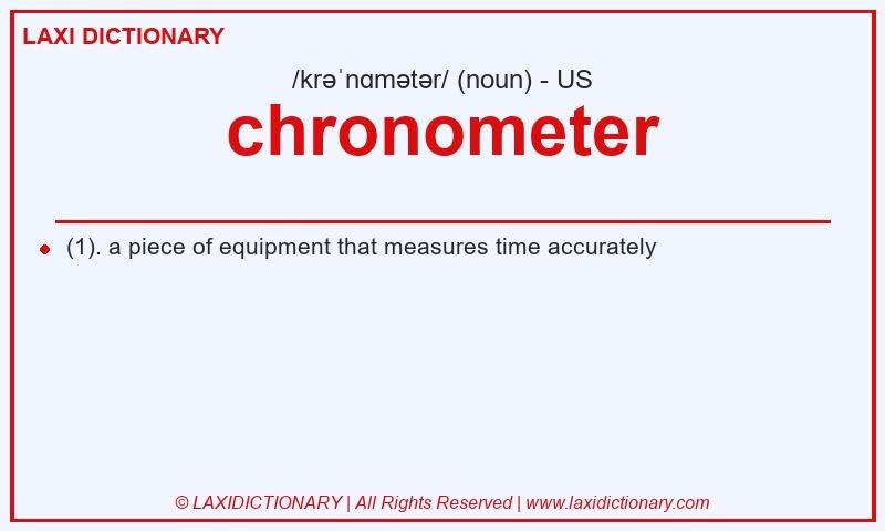 Definition chronometer in American English