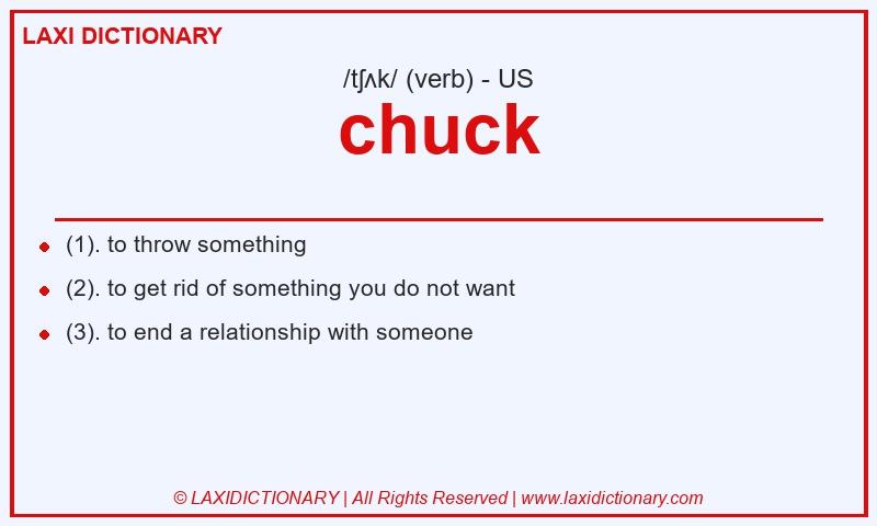Definition chuck in American English