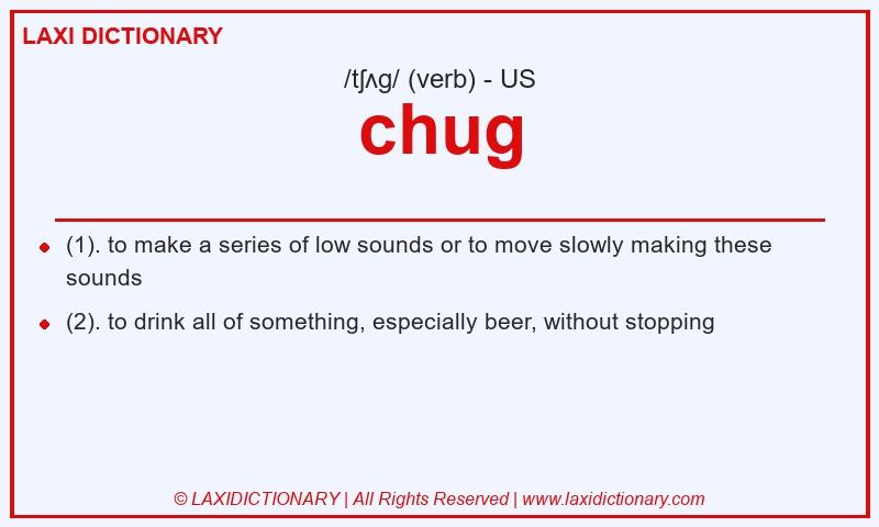 Definition chug in American English
