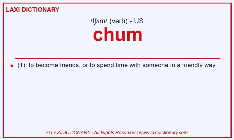 Definition chum in American English