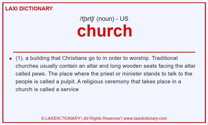 Definition church in American English