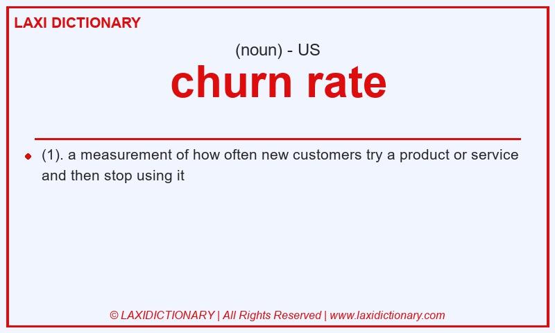 Definition churn rate in American English