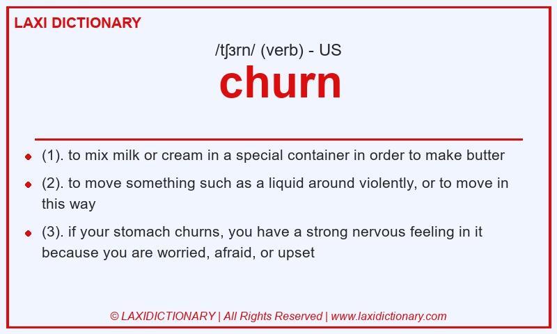 Definition churn in American English