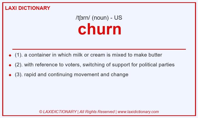 Definition churn in American English