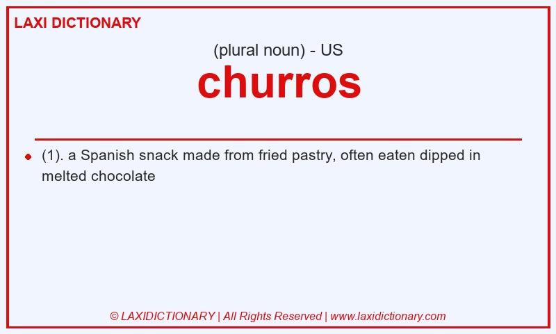 Definition churros in American English